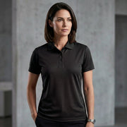 Inside Cotton Outside Polyester Fabric Women Polo T-Shirt