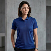 Inside Cotton Outside Polyester Fabric Women Polo T-Shirt