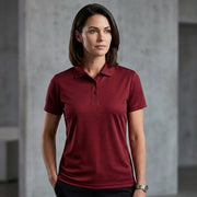 Inside Cotton Outside Polyester Fabric Women Polo T-Shirt