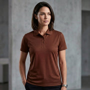 Inside Cotton Outside Polyester Fabric Women Polo T-Shirt