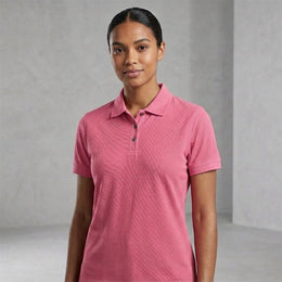 Poly Cotton Fabric Women Polo T-Shirt