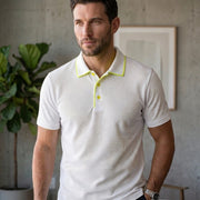 Men's Dot Knit Fabric Polo T-Shirt