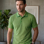Men's Dot Knit Fabric Polo T-Shirt