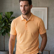 Men's Dot Knit Fabric Polo T-Shirt