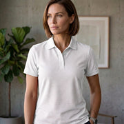Women's Dot Knit Fabric Polo T-Shirt