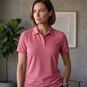 Women's Dot Knit Fabric Polo T-Shirt