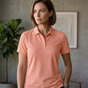 Women's Dot Knit Fabric Polo T-Shirt