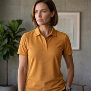 Women's Dot Knit Fabric Polo T-Shirt