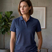 Women's Dot Knit Fabric Polo T-Shirt
