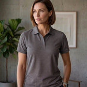 Women's Dot Knit Fabric Polo T-Shirt