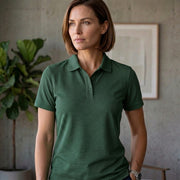 Women's Dot Knit Fabric Polo T-Shirt