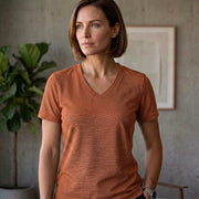 Women's Premium Dot Knit V Neck T-Shirt