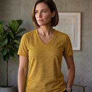 Women's Premium Dot Knit V Neck T-Shirt