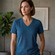Women's Premium Dot Knit V Neck T-Shirt
