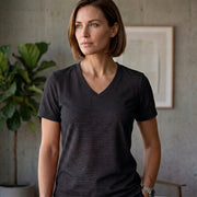 Women's Premium Dot Knit V Neck T-Shirt