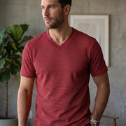 Men's Premium Dot Knit V Neck T-Shirt