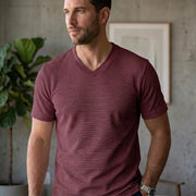 Men's Premium Dot Knit V Neck T-Shirt