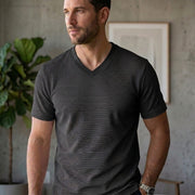 Men's Premium Dot Knit V Neck T-Shirt