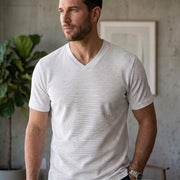 Men's Premium Dot Knit V Neck T-Shirt