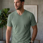 Men's Premium Dot Knit V Neck T-Shirt