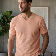 Men's Premium Dot Knit V Neck T-Shirt