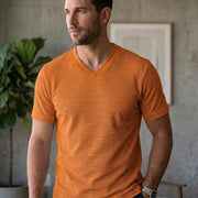 Men's Premium Dot Knit V Neck T-Shirt