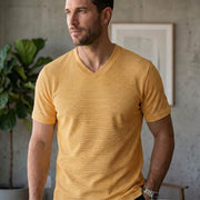 Men's Premium Dot Knit V Neck T-Shirt
