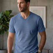 Men's Premium Dot Knit V Neck T-Shirt