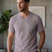 Men's Premium Dot Knit V Neck T-Shirt