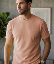 Men's Premium Dot Knit Round Neck T-Shirt